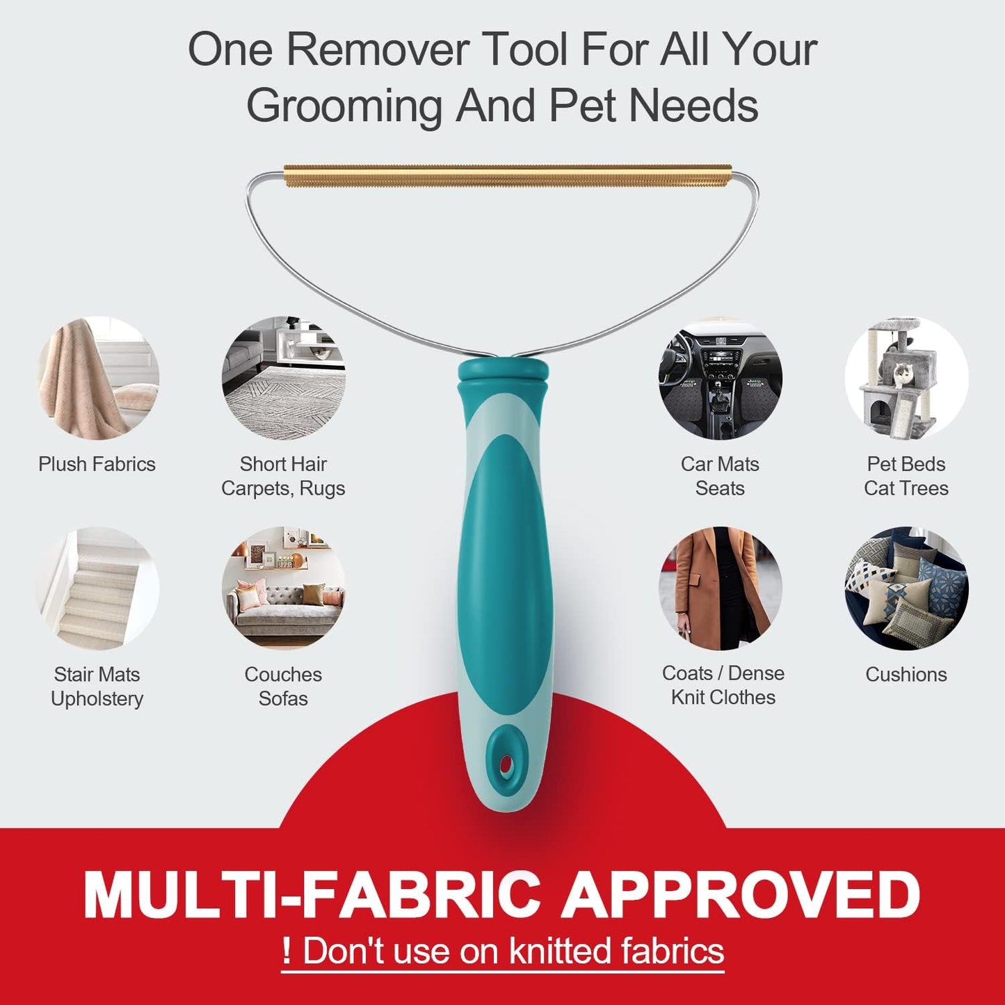 Deep Cleaning Dog Cat Hair Remover, Professional Lint Cleaner, Pet Hair Removal Tool, Portable Carpet Scraping Rake, Fluff Ball Shaving Brush for Carpets, Car Mats, Sofas, Pet Beds, Furniture, Carpets