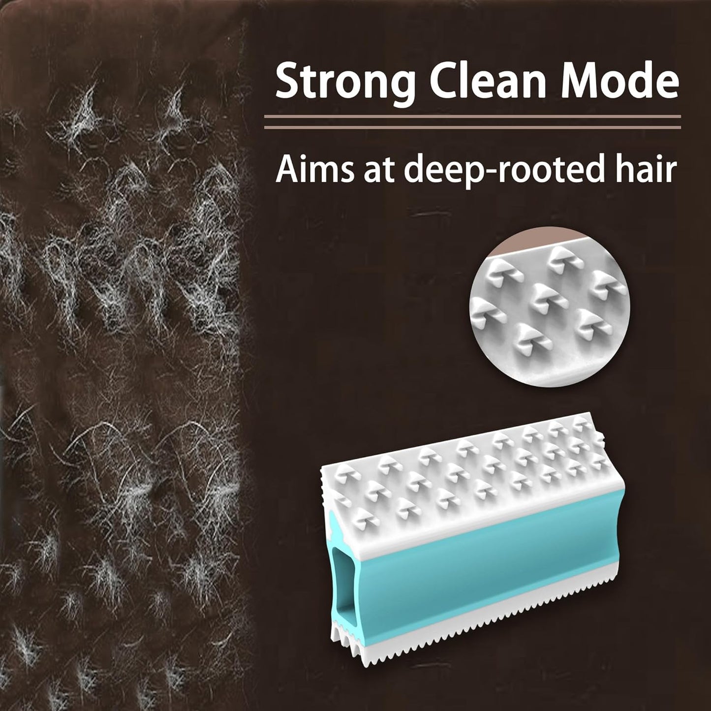 Pet Hair Remover, Dog/Cat Hair Removal Tool - Designed to remove pet hair embedded in carpets, sofas, cat trees, portable hair cleaner for car interior when traveling with pets