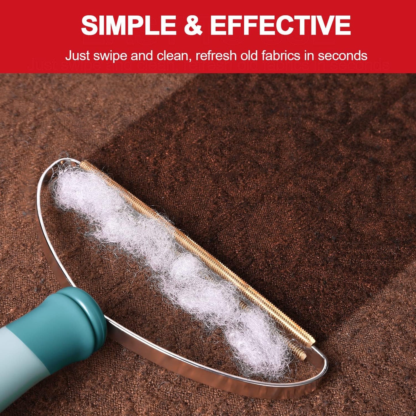 Deep Cleaning Dog Cat Hair Remover, Professional Lint Cleaner, Pet Hair Removal Tool, Portable Carpet Scraping Rake, Fluff Ball Shaving Brush for Carpets, Car Mats, Sofas, Pet Beds, Furniture, Carpets