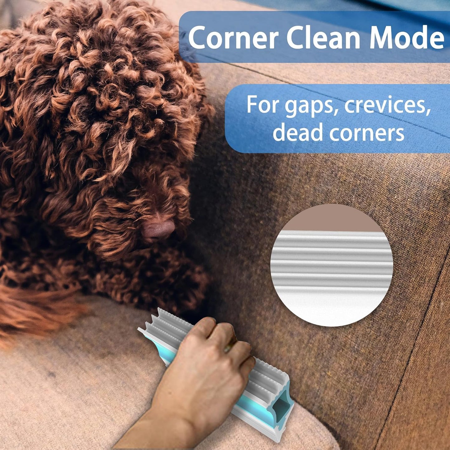 Pet Hair Remover, Dog/Cat Hair Removal Tool - Designed to remove pet hair embedded in carpets, sofas, cat trees, portable hair cleaner for car interior when traveling with pets