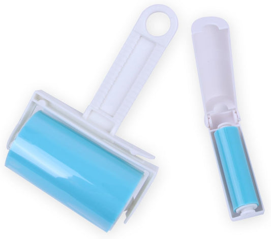 Reusable Lint Remover Set Clean Lint Roller Pet Hair Removal Brush, Blue