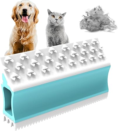 Pet Hair Remover, Dog/Cat Hair Removal Tool - Designed to remove pet hair embedded in carpets, sofas, cat trees, portable hair cleaner for car interior when traveling with pets