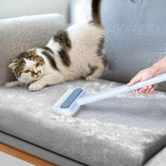 Multi-Function Pet Hair Remover, 4 in 1 Dog Hair Remover, Reusable Cat Hair Remover (for Dogs and Cats), Adjustable Lint Brush (for Carpets, Sofas, Bedding, Clothes and Furniture), Blue