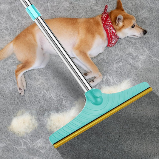 Carpet Rake for Pet Hair Removal, Reusable Cat and Dog Hair Remover with 45 Inch Long Handle, Premium Lint Remover for Carpets, Floor Mats, Cushions, Sofas